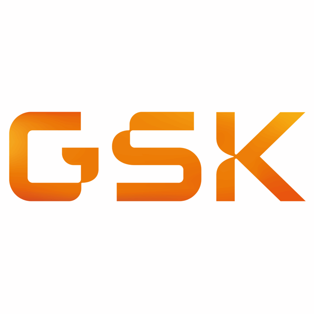 Letters GSK in orange