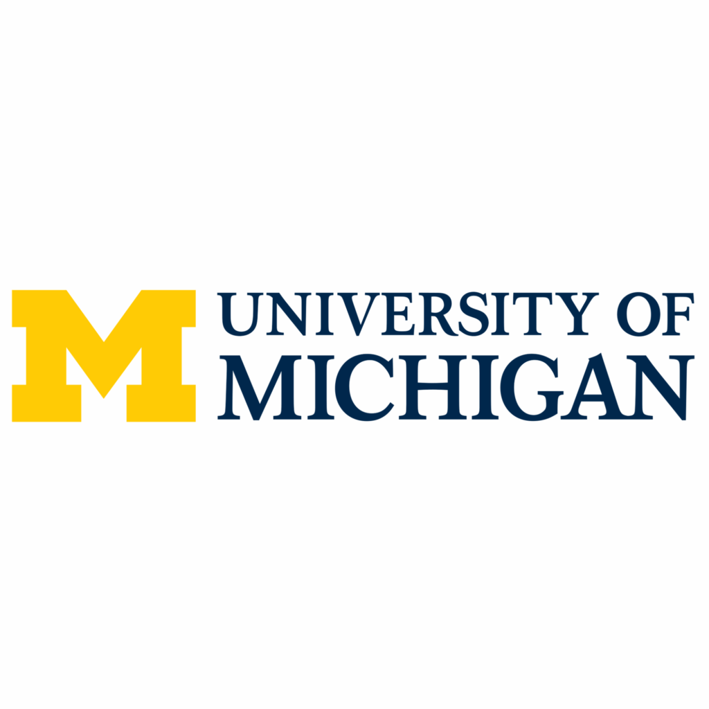 Gold letter M for University of Michigan